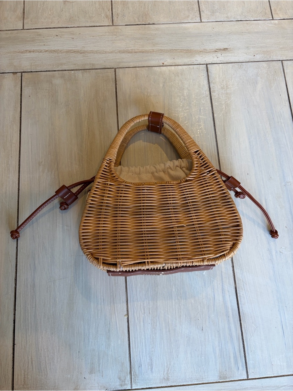 ZARA RATTAN RIGID MINI BAG - Picture 4 of 9